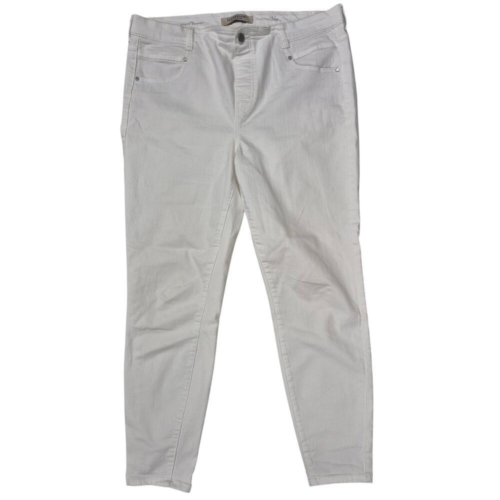 Liverpool Los Angeles Ankle Skinny Jeans White Sz 14/32 NWO